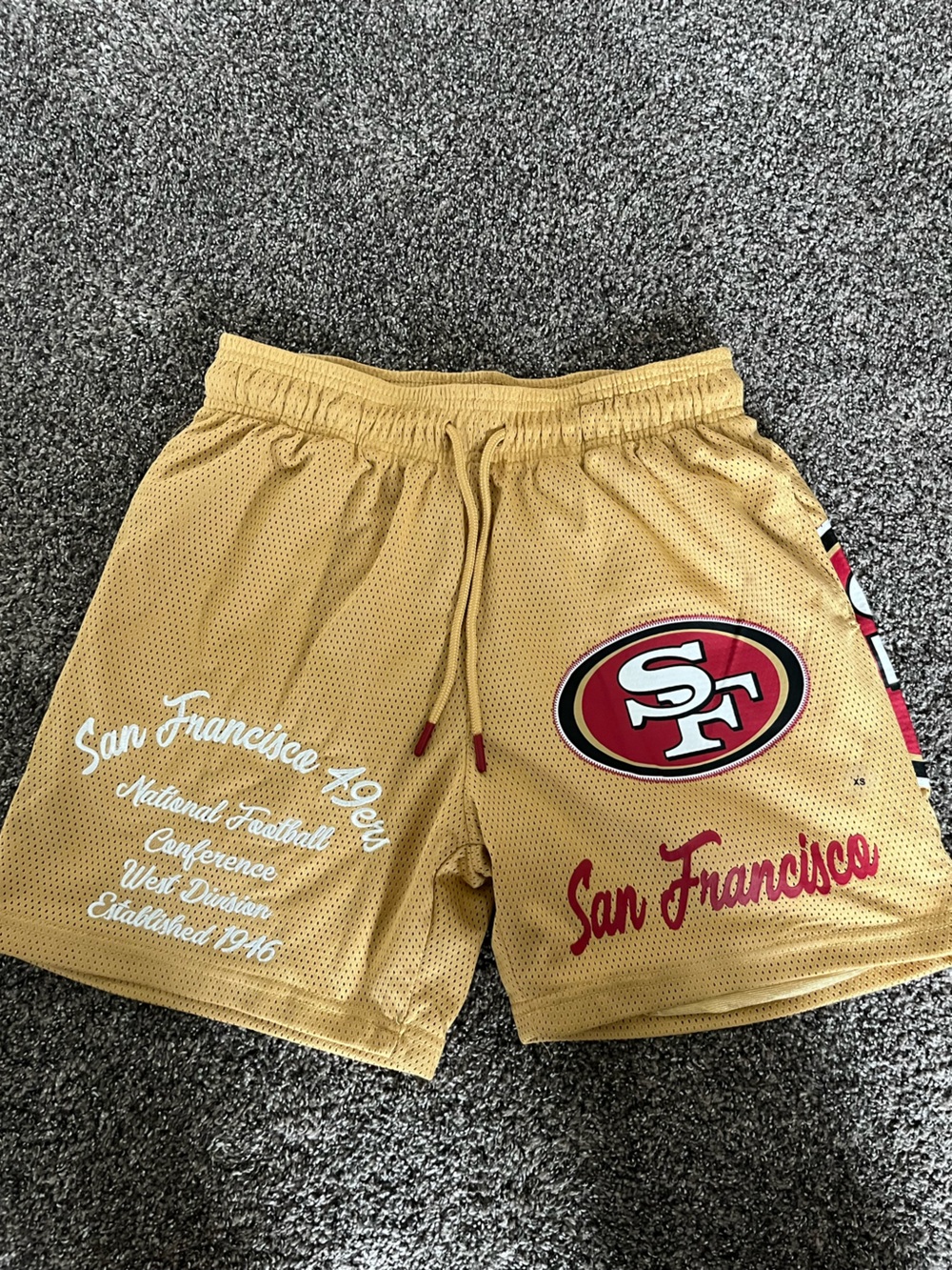 49ers mesh shorts